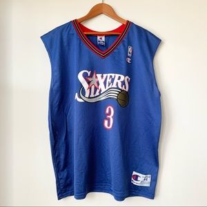 CHAMPION | ALLEN IVERSON #3 PHILADELPHIA SIXERS ALTERNATE JERSEY RARE